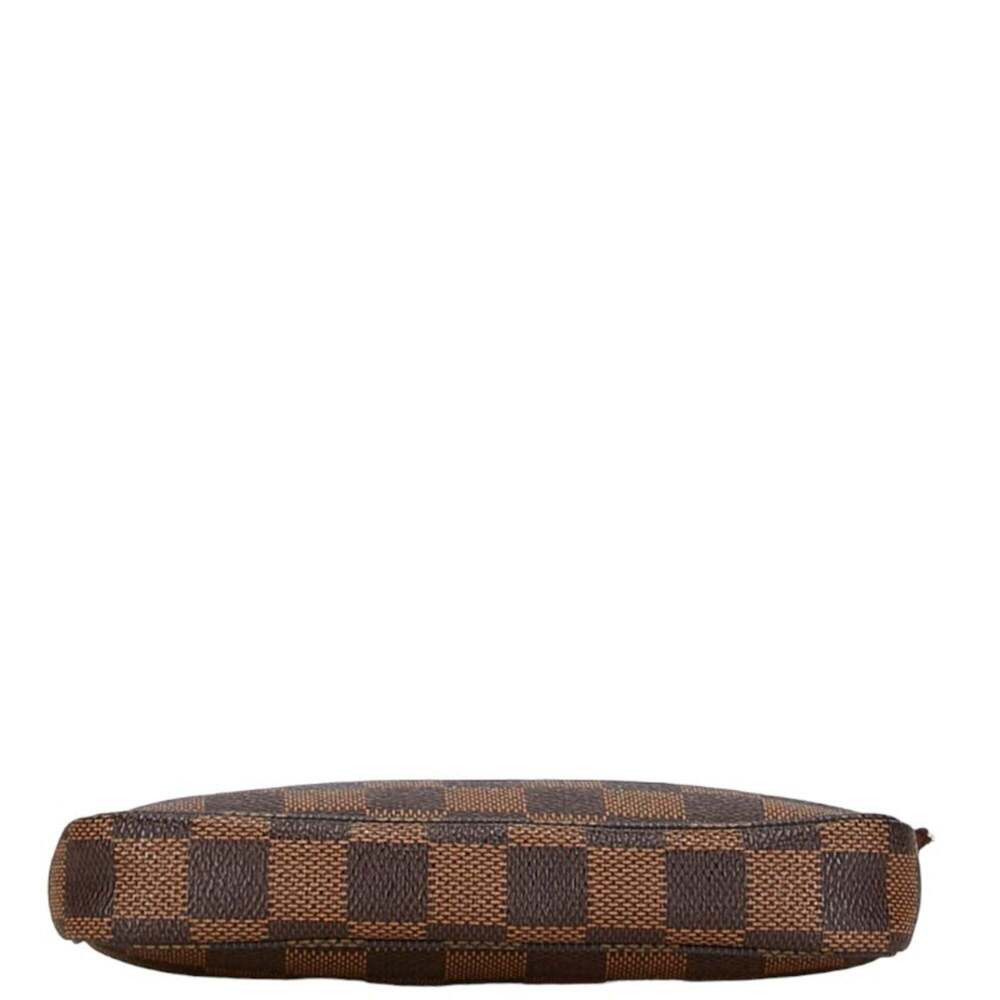 LOUIS VUITTON Authentic Brown Damier Leather Pochette Pouch - Picture 4 of 10